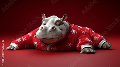 Hippo Relaxing in Cozy Holi...