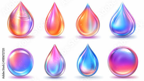 Colorful Liquid Drops and S...