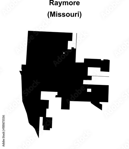 Raymore (Missouri) blank outline map