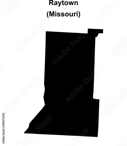 Raytown (Missouri) blank outline map