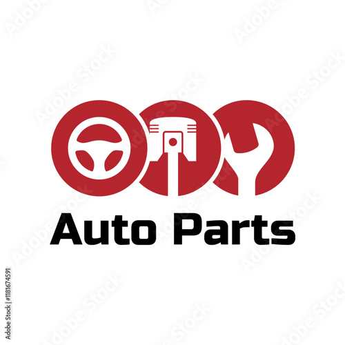 Auto parts logo design. Automotive parts, automobile repairing car, vector design and illustration