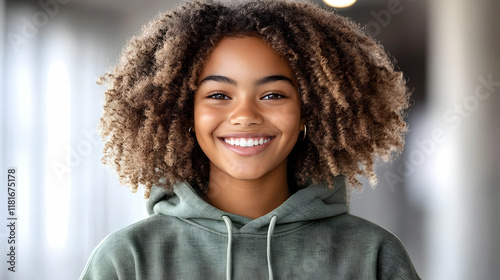 Smiling Teen Shows Happines...