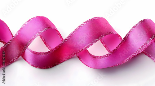 Pink Ribbon Curls Elegantly...
