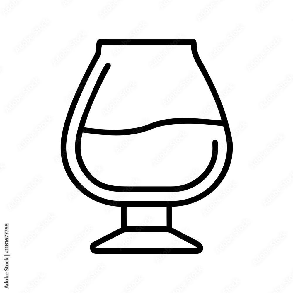 brandy snifter icon, drinks line art, drinks vector - simple black line art icon of brandy snifter perfect for logos, and drinks-themed designs. brandy snifter icon, drinks line art, drinks vector - simple black line art icon of brandy snifter perfect for logos, and drinks-themed designs.