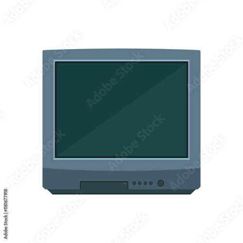 Old tv flat vector design isolated on a white background