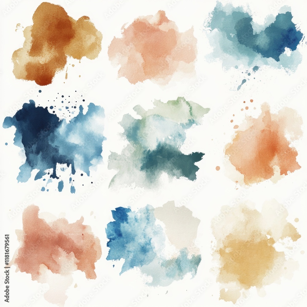 Obraz premium Watercolor Paint Splatters