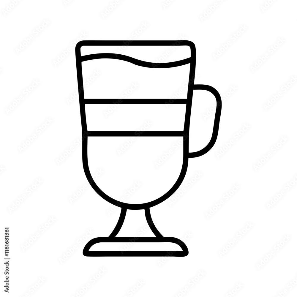 irish coffee icon, drinks line art, drinks vector - simple black line art icon of irish coffee perfect for logos, and drinks-themed designs. irish coffee icon, drinks line art, drinks vector - simple black line art icon of irish coffee perfect for logos, and drinks-themed designs.