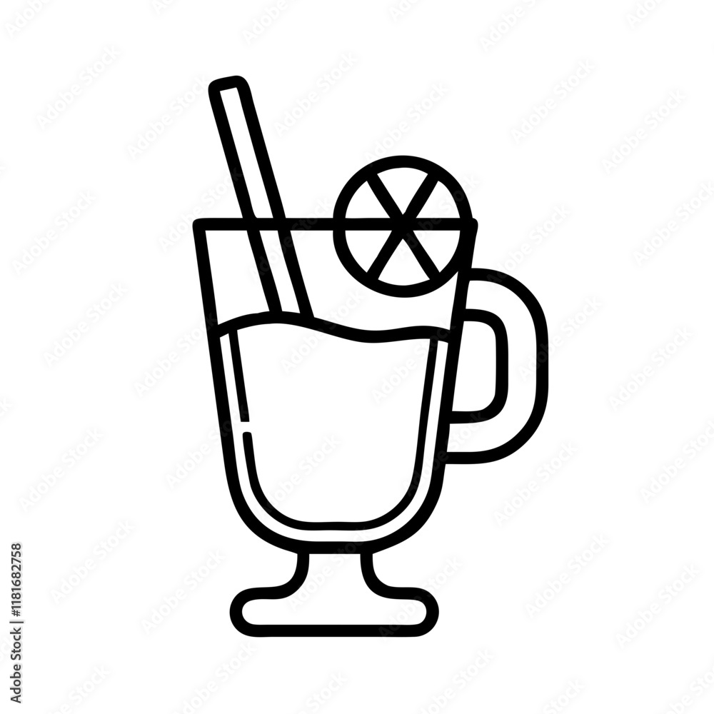 mulled wine icon, drinks line art, drinks vector - simple black line art icon of mulled wine perfect for logos, and drinks-themed designs. mulled wine icon, drinks line art, drinks vector - simple black line art icon of mulled wine perfect for logos, and drinks-themed designs.