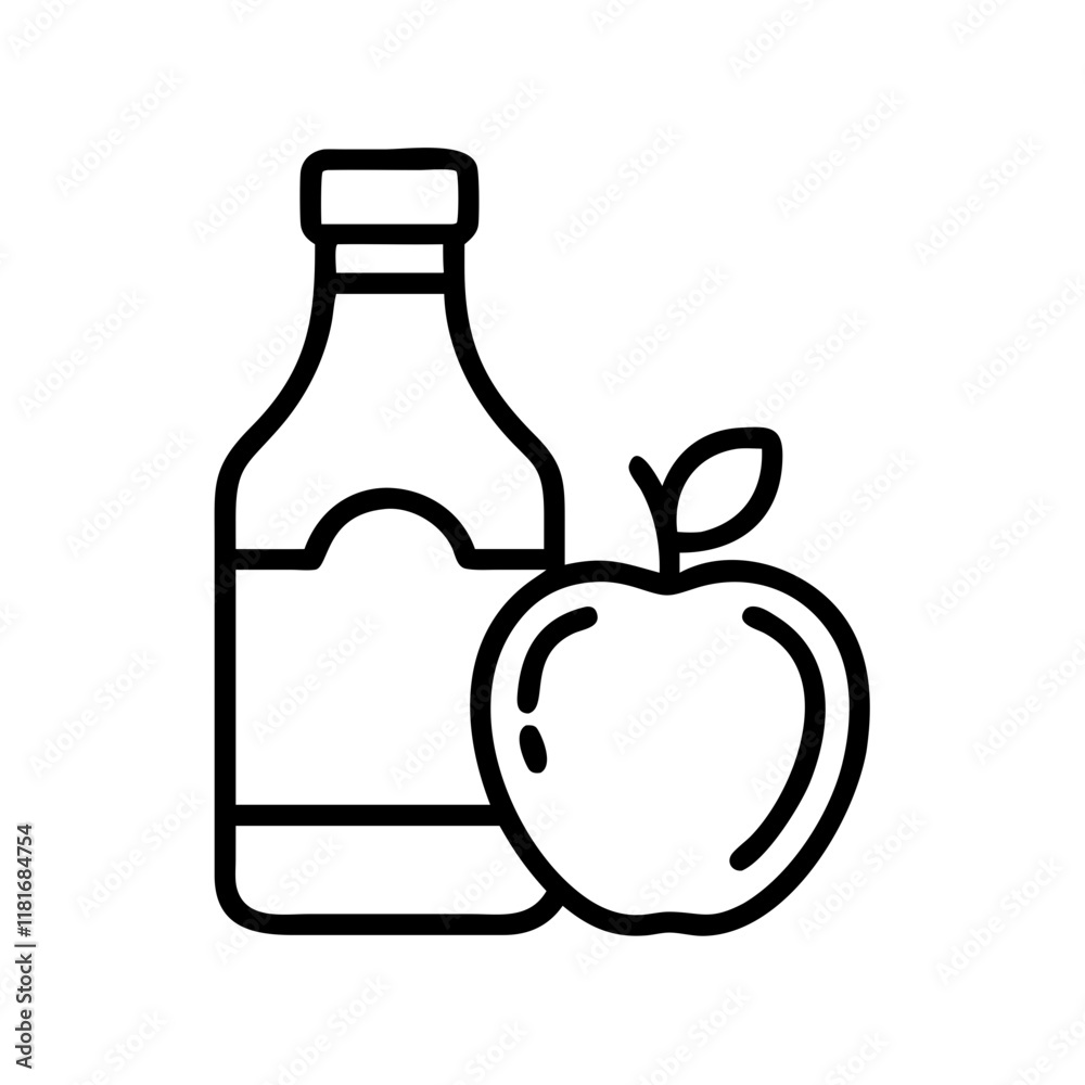 apple cider icon, drinks line art, drinks vector - simple black line art icon of apple cider perfect for logos, and drinks-themed designs. apple cider icon, drinks line art, drinks vector - simple black line art icon of apple cider perfect for logos, and drinks-themed designs.