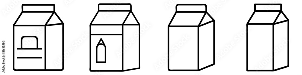 milk carton icon, drinks line art, drinks vector - simple black line art icon of milk carton perfect for logos, and drinks-themed designs. milk carton icon, drinks line art, drinks vector - simple black line art icon of milk carton perfect for logos, and drinks-themed designs.