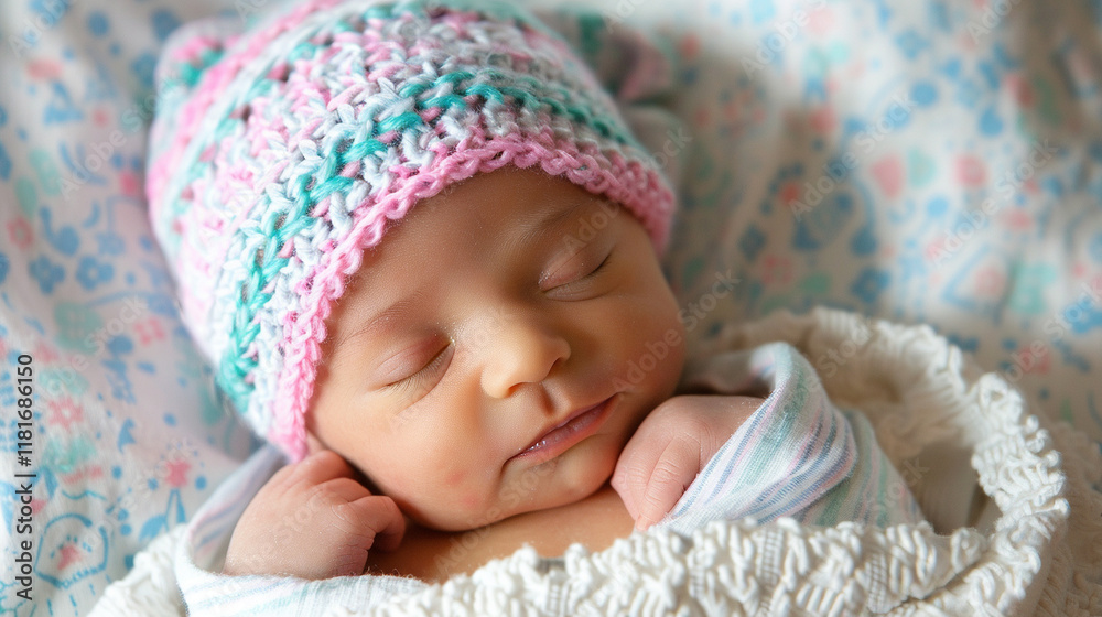 A newborn baby being swaddled by a nurse in a hospital room with soft natural light A newborn baby being swaddled by a nurse in a hospital room with soft natural light