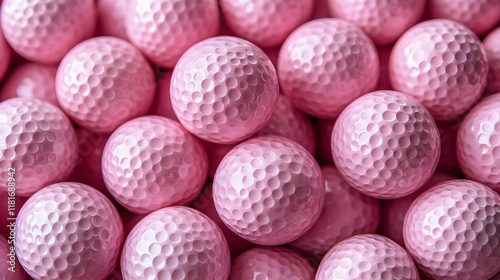 Pink Golf Balls Close Up: E...