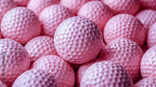Pink Golf Balls Close Up Vi...