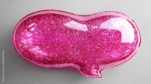 Pink Glitter Speech Bubble ...