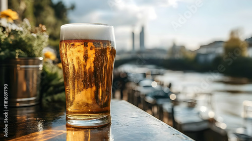 Golden Beer Sits Refreshing...