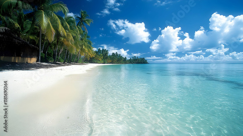 Tropical Beach Meets Ocean ...