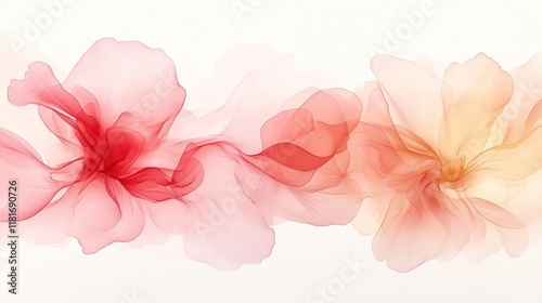Elegant Abstract Watercolor with Gold Streak