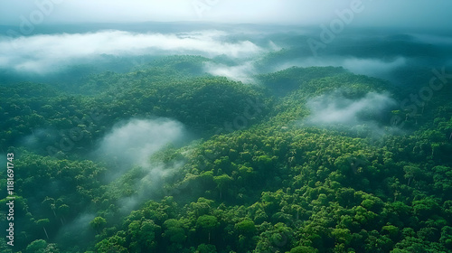 Misty Rainforest Canopy Cov...