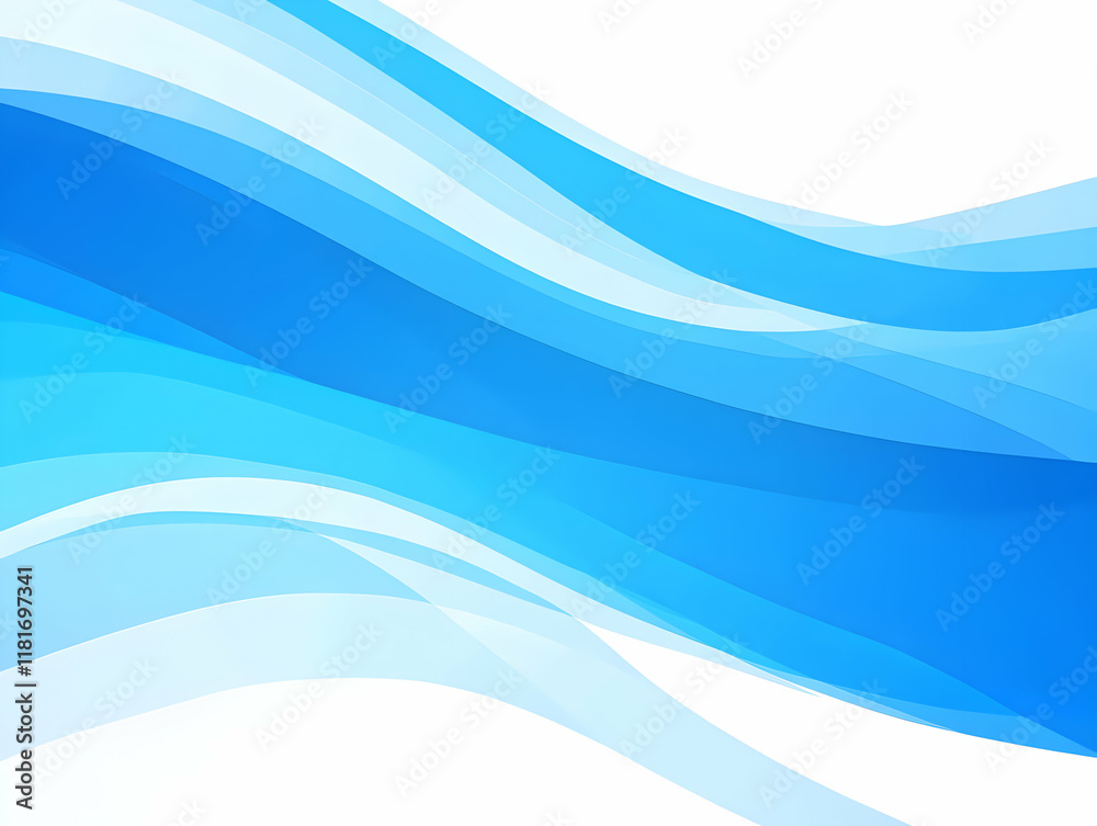 Abstract Blue Wave Background Illustration Abstract Blue Wave Background Illustration