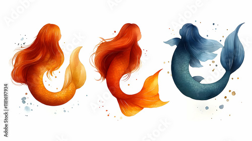 Mermaid Tails Swim Graceful...
