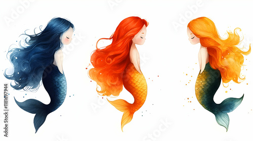 Mermaid Tails Swim Graceful...