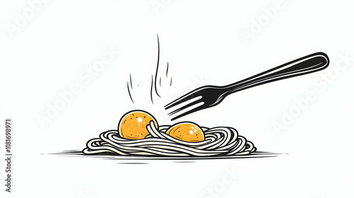 Fork Twirls Spaghetti with ...