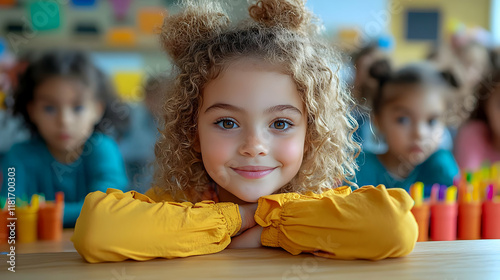 Cute Girl Smiles at Prescho...