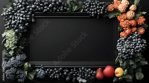 Black Frame Showcases Grape...