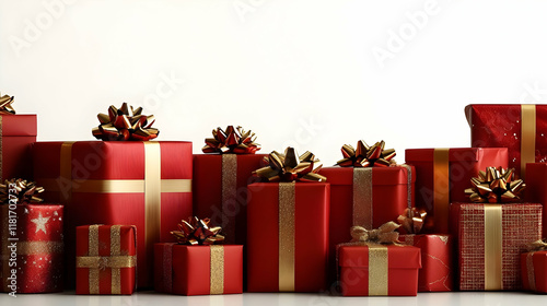 Red Gifts Decorated with Go...