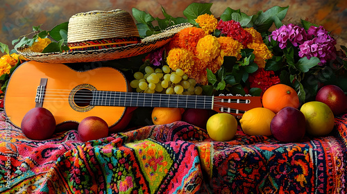 Guitar, Fruit, Flowers, and...
