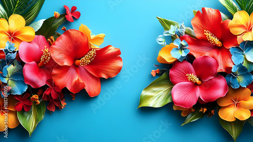 Tropical Flowers Bloom Vibr...