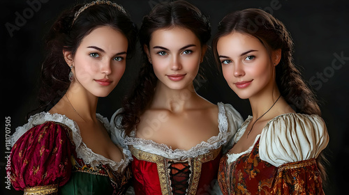 Three Women Display Traditi...