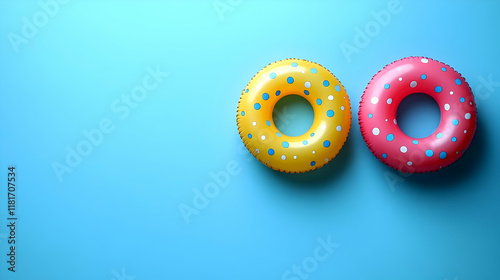 Inflatable Rings Float on B...