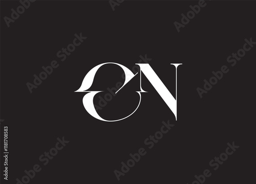 CN Logo Design Template Vector Graphic Branding Element.
