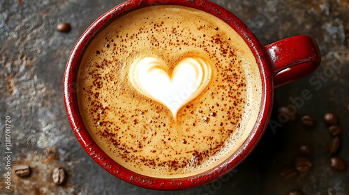 Coffee Creates Heart Latte ...