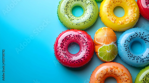 Inflatable Fruit Rings Floa...