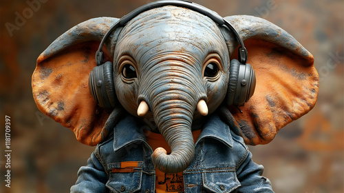 Elephant Enjoys Music with ...