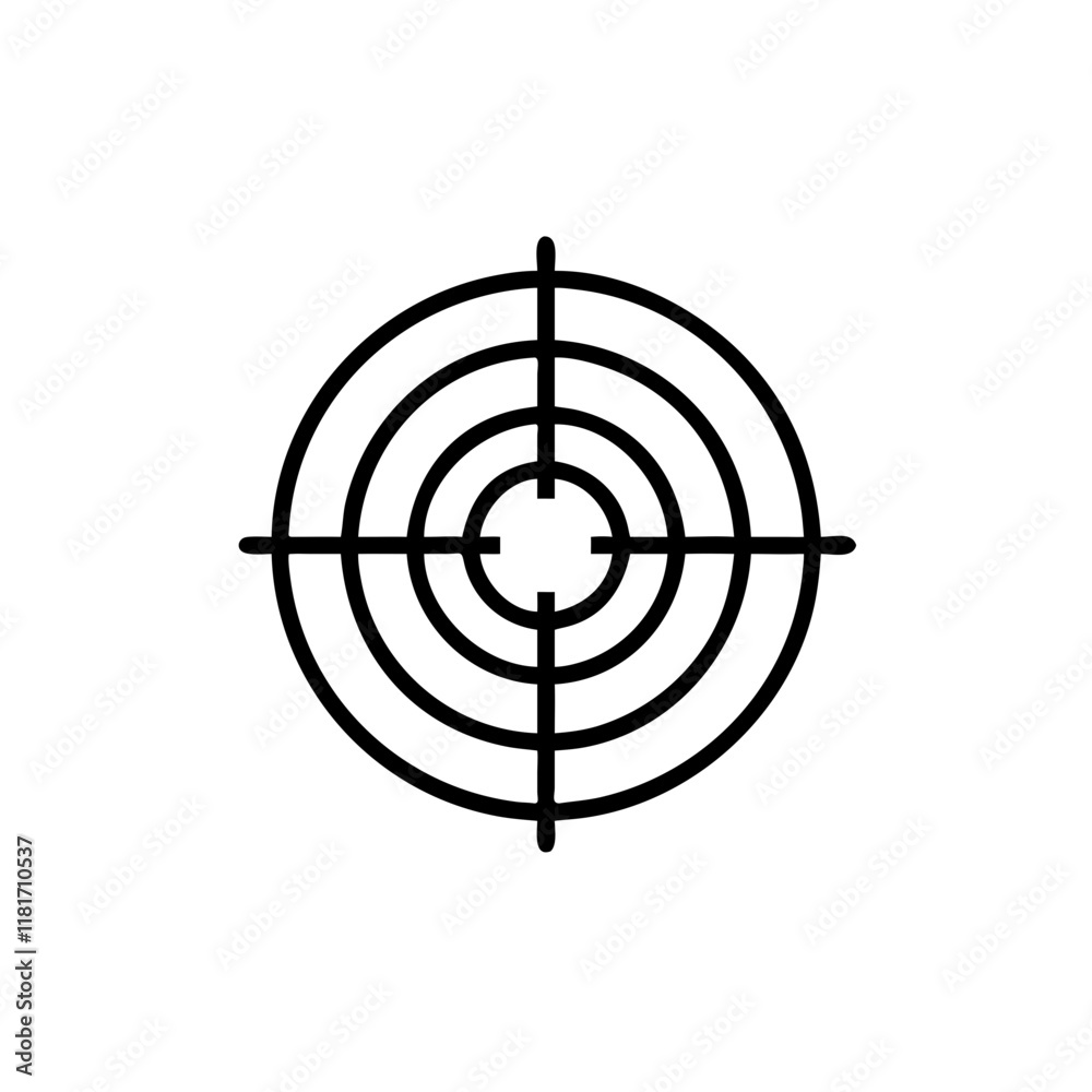 Icon representing targeted marketing and advertising strategies. Icon representing targeted marketing and advertising strategies.