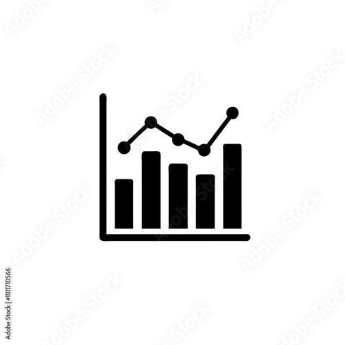 A graph and bar chart icon used to track performance metrics, analyze data, and optimize marketing strategies.