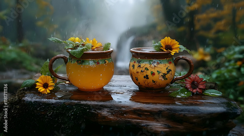 Warm Drinks on Rainy Day: T...