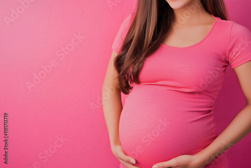 Wallpaper Mural Happy pregnant woman. Generative Ai.	
 Torontodigital.ca