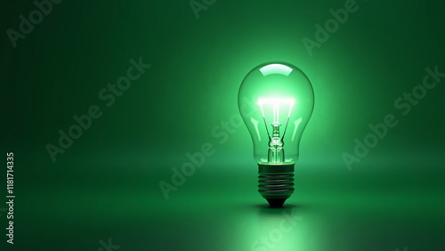 A green light bulb that promotes energy conservation while providing bright illumination.