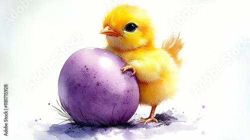 Fluffy Chick Holds Giant Pu...
