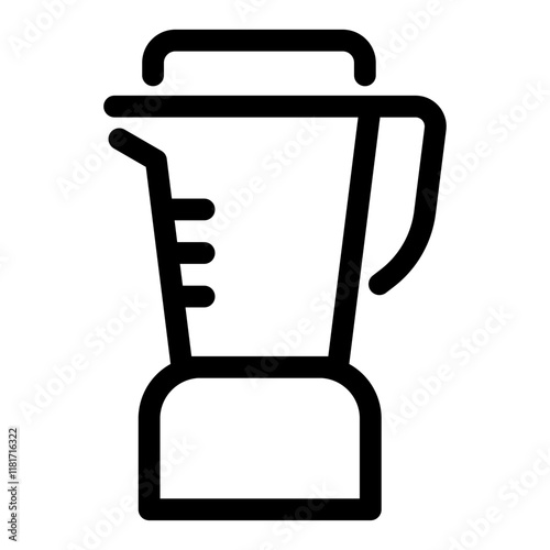 Kitchen Blender icon vector, line style illustration.