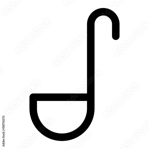 Ladle icon vector, line style illustration.