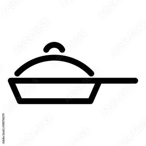 Pan icon vector, line style illustration.