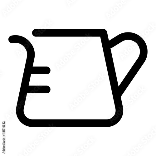 Measuring Cup icon vector, line style illustration.
