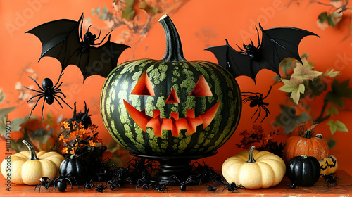Halloween Watermelon Carvin...