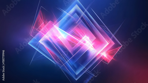 Wallpaper Mural 
Abstract blue background with glowing geometric lines. Modern blue gradient square shape design. Futuristic technology concept. Suit for brochure, corporate, website, poster, banner, cover modern Torontodigital.ca