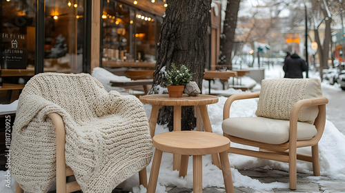 Cozy Winter Cafe: Outdoor S...